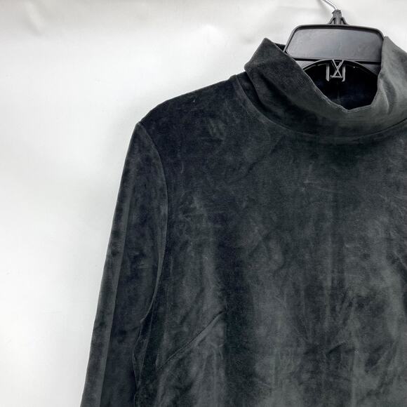Everlane Womens The Velour Mini Dress Large Black Mockneck Long Sleeve NWOT - Picture 6 of 10
